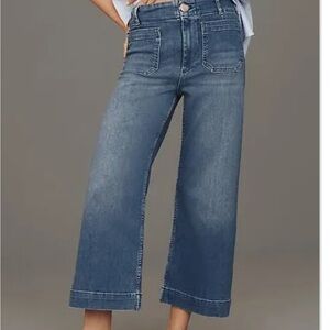 The Colette Crop High-Rise Wide-Leg Jeans by Maeve (Anthropologie)